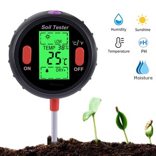 online Digital Soil Tester Meter 5 in 1 PH Soil Moisture Meter Soil Test Kit