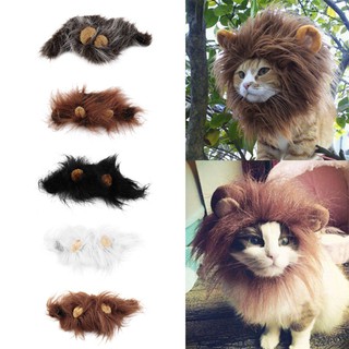 Pet Costume Lion Mane Wig for Cat Halloween Christmas Party