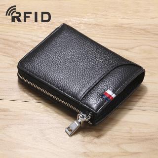 2021 new rfid men's leather wallet anti-theft brush driver's license wallet card sets cowhide