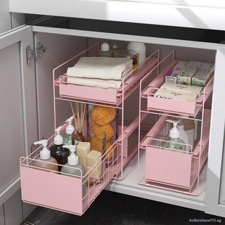 ○Kitchen shelf floor mesa smoked pull household supplies sink under daqo storage cabinets to receive