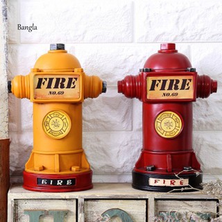 【BA】Vintage Fire Hydrant Piggy Bank Money Coins Saving Pot Desktop Ornament Decor