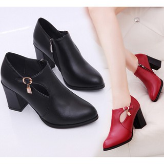 Women Boots Square Heel Platforms PU Leather Thigh High Pump Boots Shoes