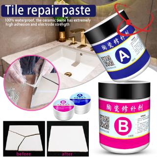 2pcs/set Ceramic Repair Paste Floor Toilet Bathroom Sink Tile Repair Agent Multipurpose