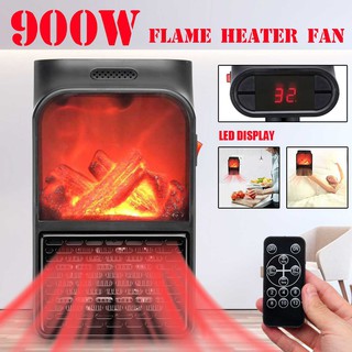 900W Mini Electric Wall-outlet Flame Heater Air Warmer PTC Ceramic Heating Stove Radiator (1)