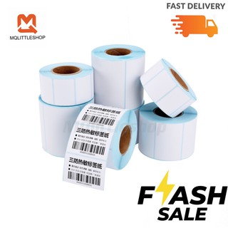 [SG SELLER] Thermal Label Roll Self Adhesive Sticker Direct thermal printing paper barcode label multiple size