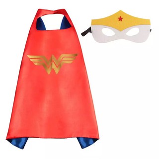 Superhero Wonder Woman Cape & Mask Costume