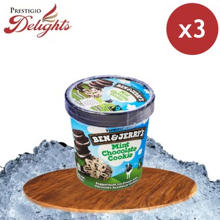 [NEW FLAVOUR LAUNCH] Ben & Jerry's Ice Cream Pint Mint Chocolate Cookie Bundle of 3 - By Prestigio Delights