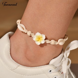 Broadhappy Bohemian Flower Sea Shell Beads Anklet Barefoot Ankle Bracelet
