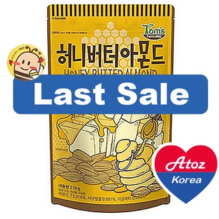 [Korea Almond] Tom's Honey Butter Almond - Red Ginseng/Wasabi /Laver /Seaweed /Caramel /Tteokbokki /30g/190g/210g - Atoz Korea