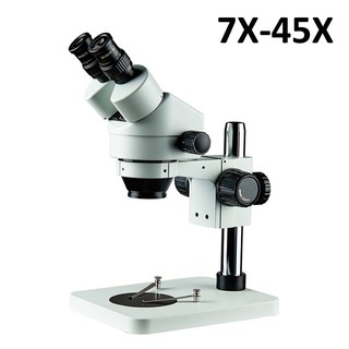 7X-45X Binocular Microscope Inspection Zoom Stereo Microscope Inspect PCB Microscope+ LED Ring Light
