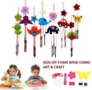 Kids DIY Foam Wind chime Art and Craft set, Children's Day gift, Birthday Goodie Bag