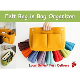 Felt Bag in Bag Organizer~ Tote Bag organizer~ Diaper Bag Organizer