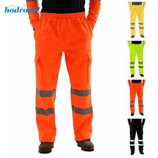 Men Male Pants Workwear Sports Training Baggy Straight Men Male Trousers Bottoms Outdoor Reflective strips Safety