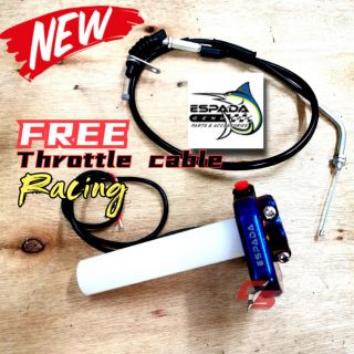 [Shop Malaysia] Espada Titanium Fast Throttle Racing Handle Grip FREE Cable Universal EX5 WAVE DASH RS150 LC135 Y15ZR Kriss VF3I Uma Boy