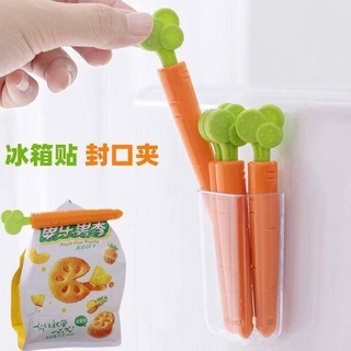 Carrot Sealing Clip Food Storage 5Pcs Cute Fridgemagnet Moisture-Proof Kitchen Food Sealing fresh-keeping