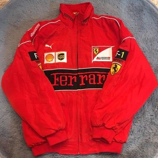 Ferrari Cotton Winter Jacket Coat F1 Motorcycle Racing Jacket Uniform Black Red