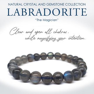 Labradorite Bracelet. The Stone of Magic. Natural Crystal Gemstone Collection with Cert. of Authenticity