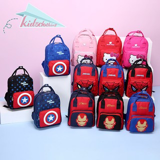 Kids Boys Girls Cartoon Backpack Superman Print School Travel Casual Bag