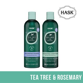 HASK Tea Tree oil & Rosemary Invigorating Bundle Set (Shampoo, Conditioner)