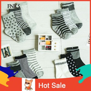 ☞SP 6 Pairs Cute Non Skid Baby Toddler Anti Slip Stripes Stars Print Ankle Socks