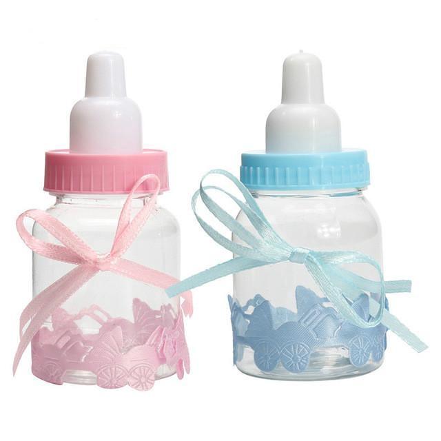 24x Mini Fillable Bottle Girl/Boy Christening Gift Baby Shower Favours Party