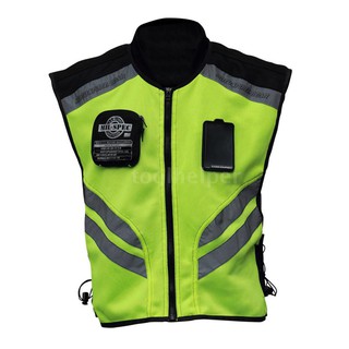Sports Motorcycle Reflective Vest High Visibility Fluorescent Riding Safety Vest Racing Sleeveless Jacket Moto Gear (XXXL)