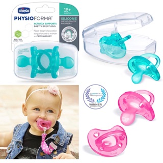 [🇺🇸Imported]❤️Ready Stock🔥For 16 months+ Brand New Chicco Physioforma 100% Soft Silicone 1Piece Pacifier Baby