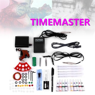 🌟TMR🌟Tattoo Kits Gun Machine Power Pedal 10 Color Ink Sets Needle Gripping Tip