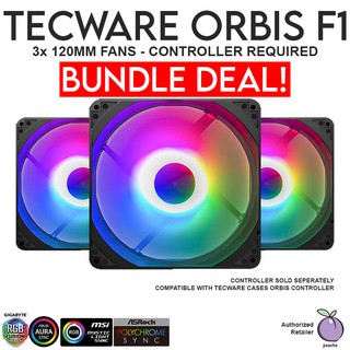 Tecware Orbis F1 ARGB RGB FANS 120MM RGB 3 Pack Case Fan Controller Hub Addon [BUNDLE/ADDON]