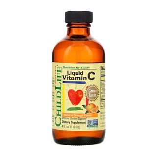 ChildLife Essentials Liquid Vitamin C Natural Orange Flavor 4 fl oz 118 ml Immune System Support (1)