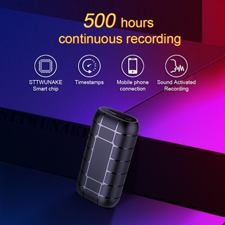 STTWUNAKE 500hours Voice recorder Dictaphone pen audio sound mini activated digital professional micro flash drive