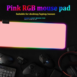 Ready Stock Light Pink RGB MousePad Gaming Mouse Pad Gamer Large MouseMat