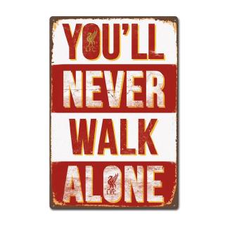You Will Never Walk Alone Liverpool Football Club Wall Art Poster Metal Tin Sign Wall Decor Sign
