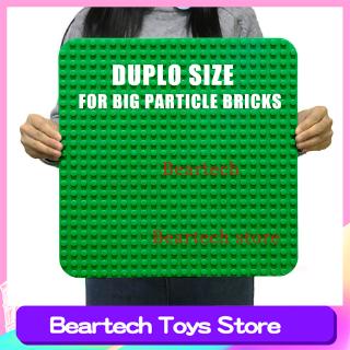 38.4*38.4cm 24*24 Dots Base Plate Duplo Size for Big Particle Bricks Baseplate Board Fit Lego City Building Blocks Toys (1)