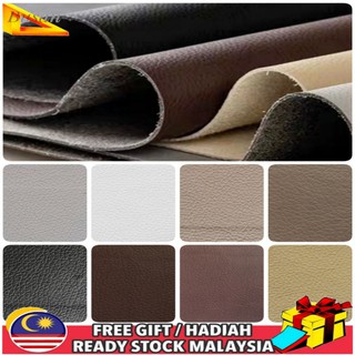[Shop Malaysia] Premium Microfiber Systhetic Leather Fabric Faux Leather Leatherette For Sewing Bag Clothing Sofa Car Material DIY
