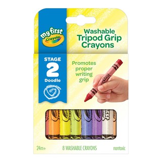 My First Crayola 811460 Washable Tripod Grip Crayons 8