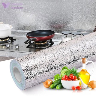¤¤BB¤¤ Waterproof Oil Proof Aluminum Foil Sticker Self Adhesive Wallpaper Kitchen Stove Wa