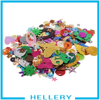 [HELLERY] 200x Mixed Sequins Scrapbook Embellishment with Hole for Card Making Craft