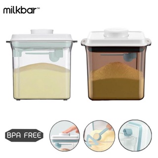 Air Tight Milk Powder Container with Scraper - Rectangle Clear(1700ml/ 2300ml) | Food Container SG instock