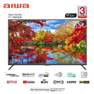 FREE SOUNDBAR & Aiwa TV JU65DS180S 65" UHD 4K Smart Android