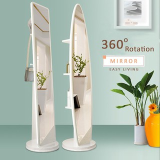 360 Rotating Mirror Stylish White Home Decoration