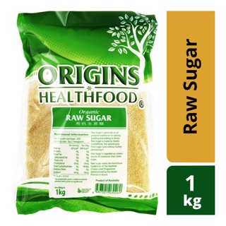 2packets x Origins Organic Raw Sugar 1kg