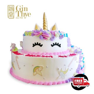 [Gin Thye] Unicorn Chocolate Birthday Cake [ 2 Tier ] 2KG [ Fresh Baked ] (Must order 2 days in advance)