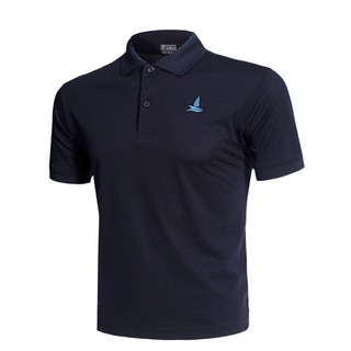 Fannai Men Embroidery Polo Shirt Slim Sports Quick Dry T-shirt 4 size 6 color Navy Blue
