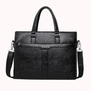 JEEP Genuine Leather Messenger Sling Men Briefcase Bag Handbag Men's Business Work bag