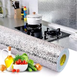 Home Kitchen Self Adhesive Kitchen oil proof sticker -High temperature resistant and waterproof Aluminum foil sticker