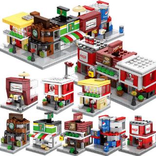 Sembo Mini Street Model Building Blocks City Shop Series Blocks Kids Figure Educational Toys Lego Compatible 6600-6607 (1)