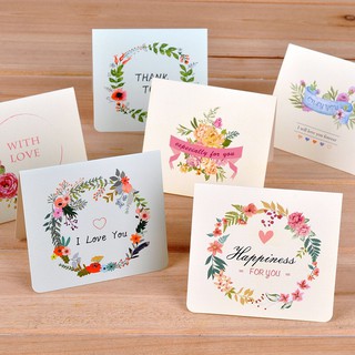 10pcs Foldable Festival Christmas Love Thanks Cards Wishes Cards Greeting Cards