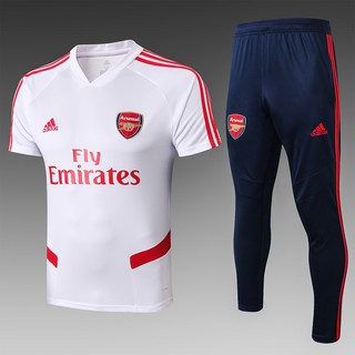 Arsenal football club Short Sleeve Training Suit Custom Any Name Number Soccer Football Shirt Tracksuit Kit white