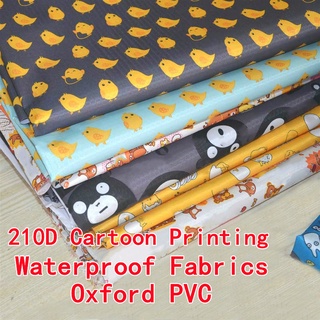 210D cartoon printing oxford fabric PVC waterproof moistureproof fabric cloth diy sewing fabric 50x145cm